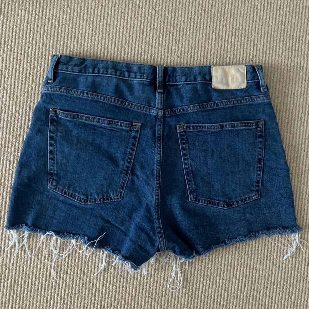 Everlane distressed jean shorts denim cutoff festival beach size 31 “The Cheeky” - Picture 3 of 5